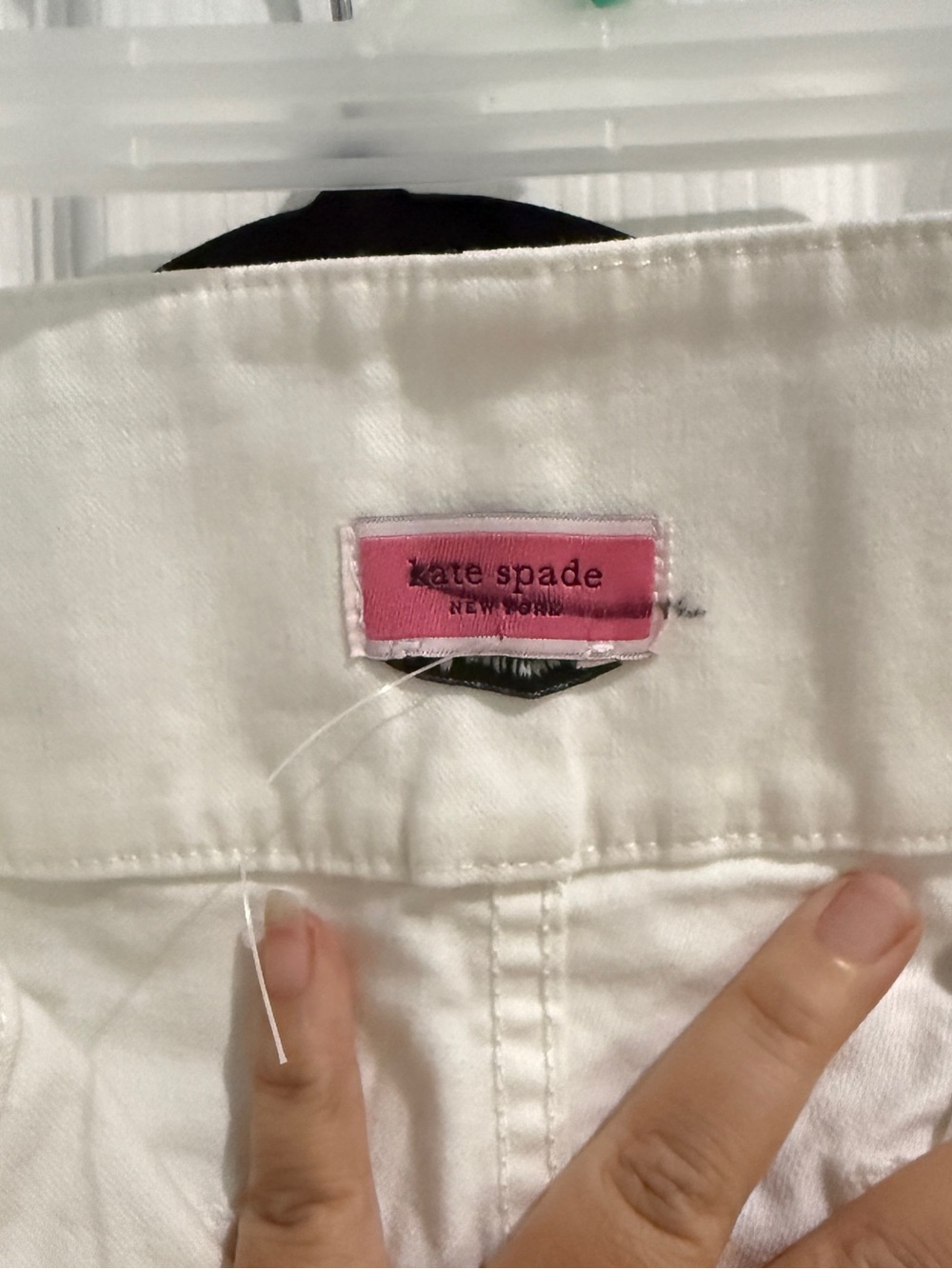 kate spade White Kids Jeans with Pink Logo Tag